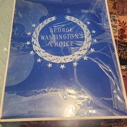 Vintage George Washington Choice Chenille Double/Full Antique White Bedspread