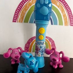 BLUES CLUES SING A LING MICROPHONE  WITH 3 FIGURES