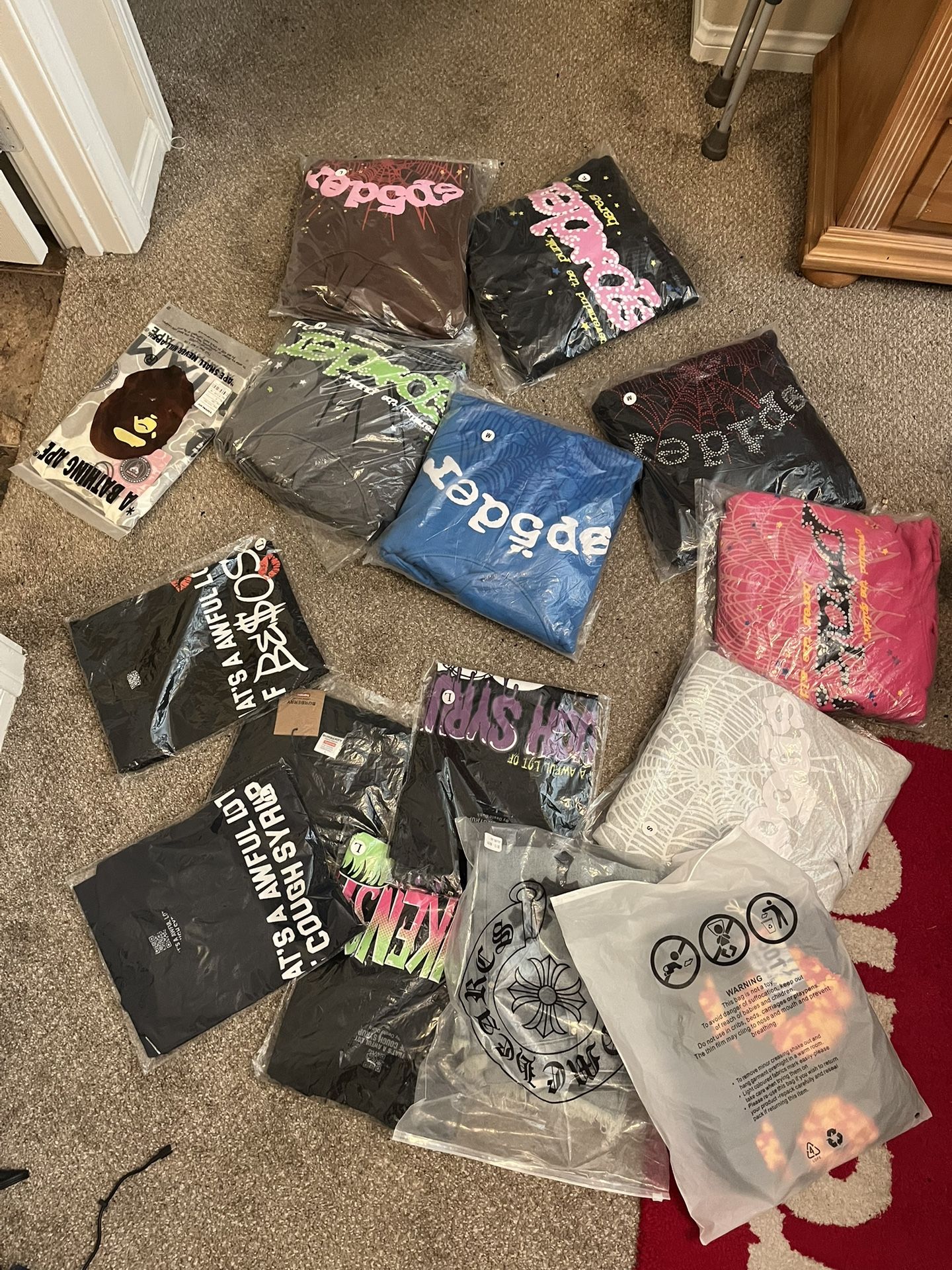 Spider Hoodies,ALCOS SHIRTS,bape Tee,denim Tears,chrome Heart Jhorts