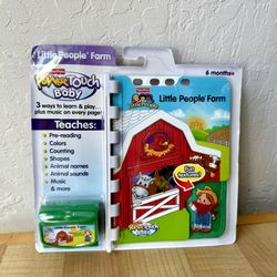 Vintage 2004 Fisher-Price Power Touch Baby Little People Farm Cartridge & Book