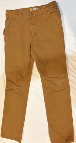 Carhartt Men’s Straight Fit Canvas Pants (34 X 34 - Slim Fit, More Like 33 X 34)