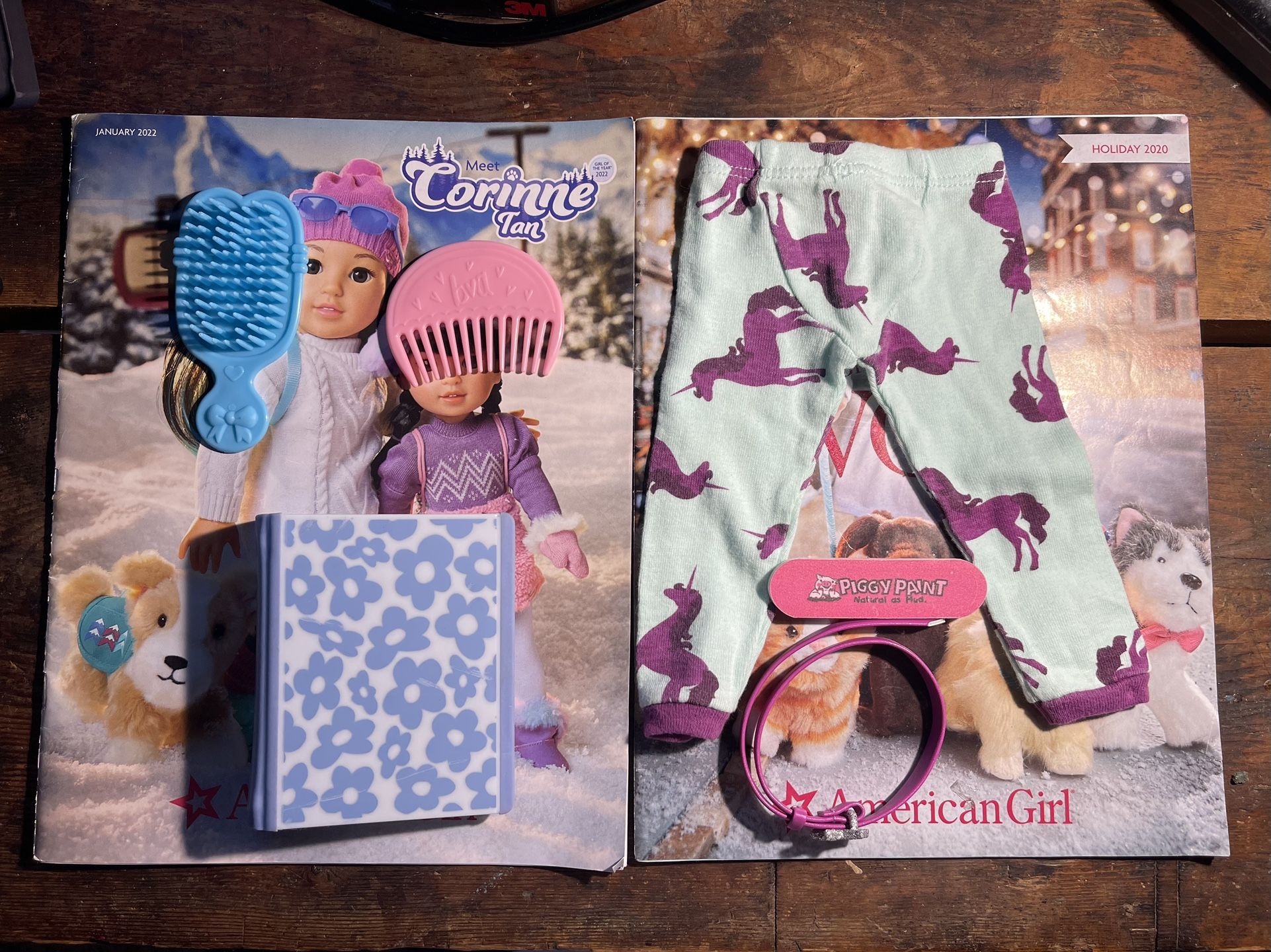 American Girl Doll Blue Brush Pants Clothing Notebook Magazine 2020