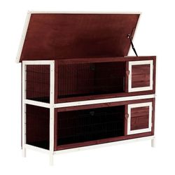 Elevated Wooden Rabbit Hutch
