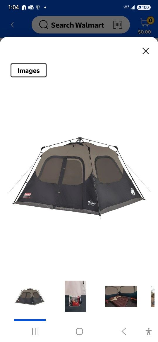 Used 6 Persons Coleman Tent 