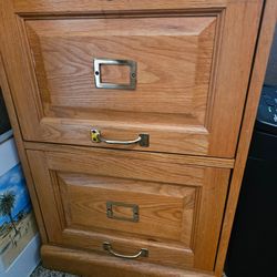 Oak filing cabinet