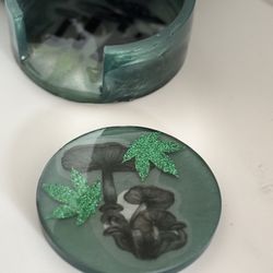 “She Loves Me Shroom Much” Coaster Set