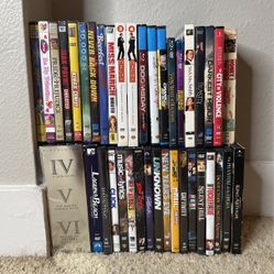 Lot Of 39 DVDs, Blu-Rays, and 1 VHS