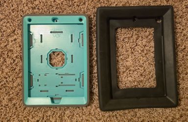 BigGrips Frame + Rugged iPad Case — Gray/Teal, Kickstand (iPad Mini Size)