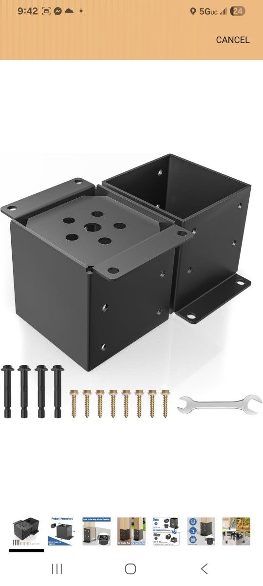 6×6 Post Base 2 Pcs