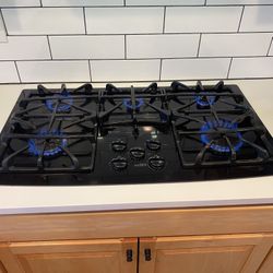 36” GE Profile Gas on Glass Cooktop