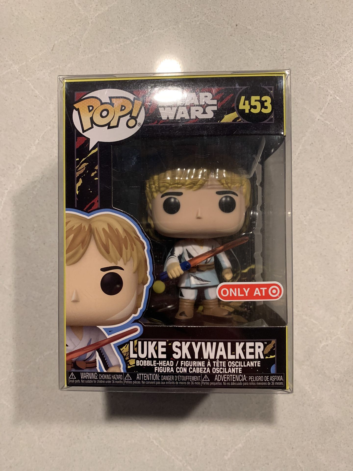 Luke Skywalker Retro Series Funko Pop Target Exclusive *MINT* Star Wars 453 with protector