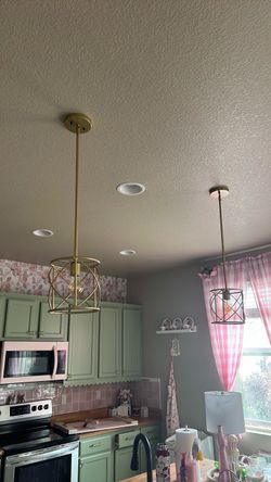 Gold pendant lights