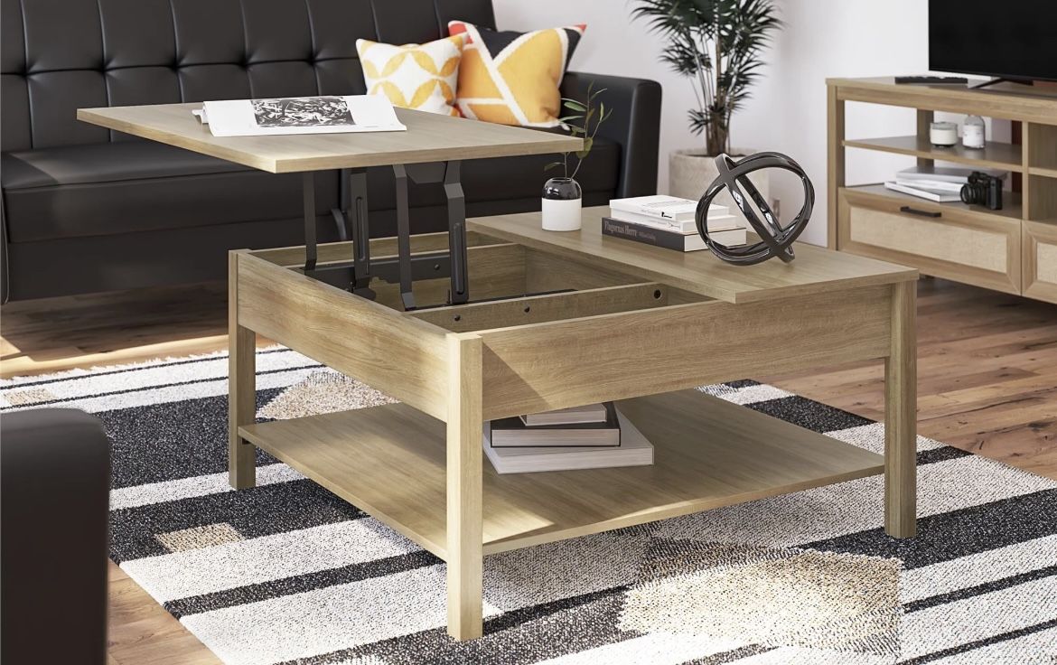 NEW in Box Lift Top Coffee Table - Natural Wood Color