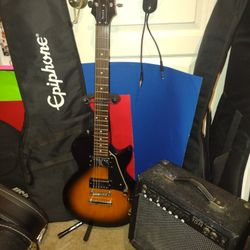 EPI Big Bundle Mod Les Paul Guitar & 15 Wt Amp & Bag