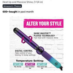 Bed Head Rough Volume Digital Hair Curling Wand