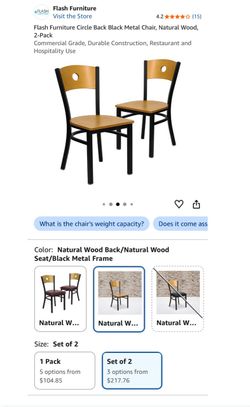 Circle Back Metal Chairs, Set of 2