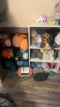 Large Amount of Bernat Yarn 50 skeins crochet blanket knitting