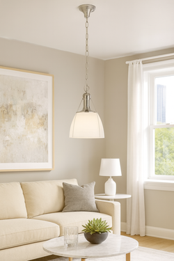 Prestwick Pendant by Chapman & Myers Visual Comfort Polished NIckel