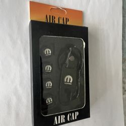 4 ~ Mopar Black Air Valve Caps 
