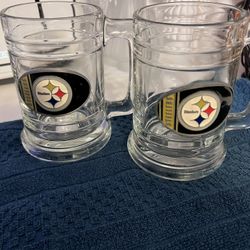 2 Steelers Beer Mugs