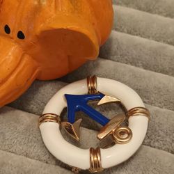 Anchor & Ship Wheel Classic Unique Exquisite Enamel Brooch Pin Jewelry