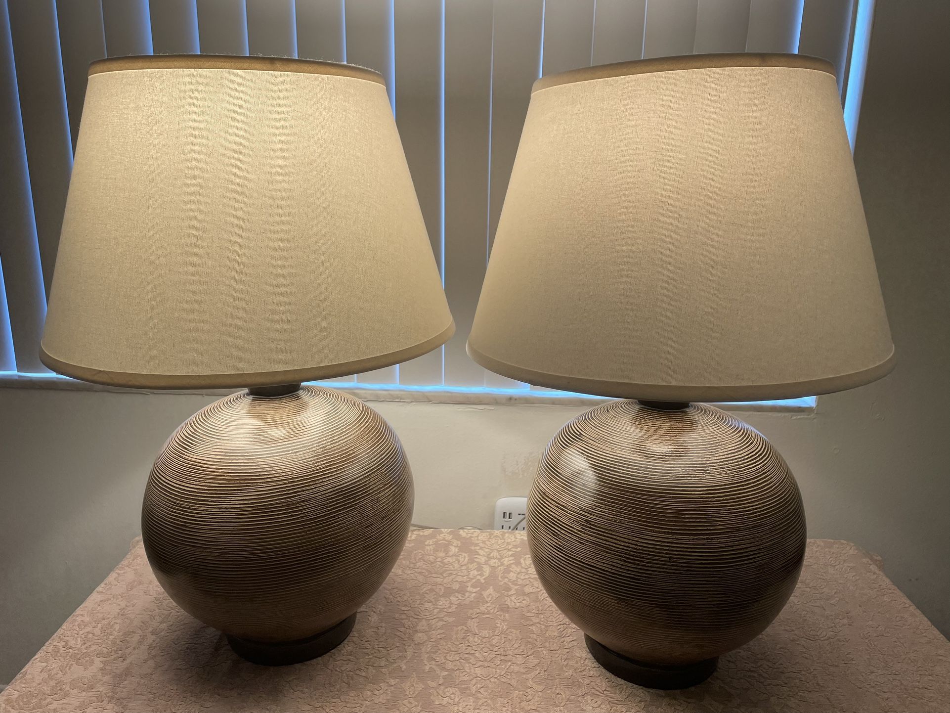 2 Table lamps From Kanes Furniture