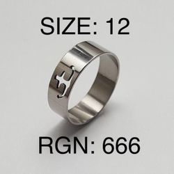 Stainless Steel Ring Band: Size-12/RGN-666