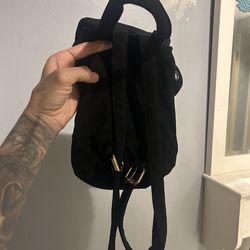 Mini black backpack