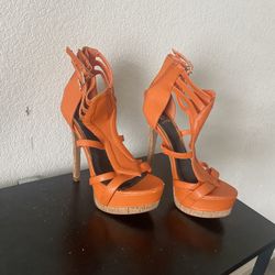 Bright Orange Shoes 