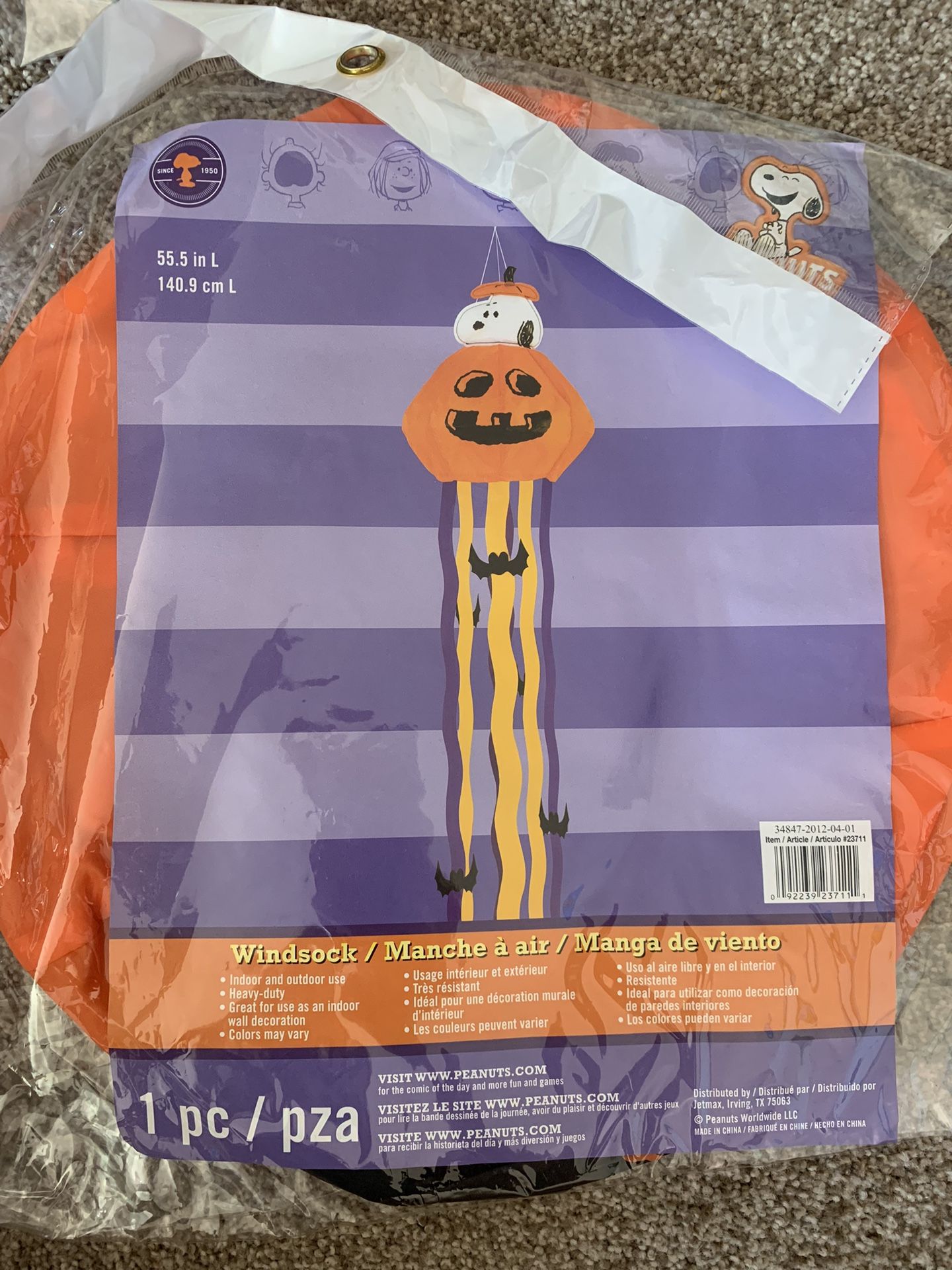 NEW Snoopy Halloween Windsock (55.5” Long)
