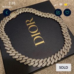 Diamond Dior Cuban Link Chain