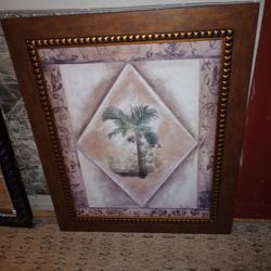 Framed Palm Tree Wall Art Print