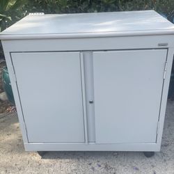 Sandusky steel mobile cabinet 