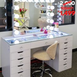 Luxury Bluetooth Glass Top Vanity