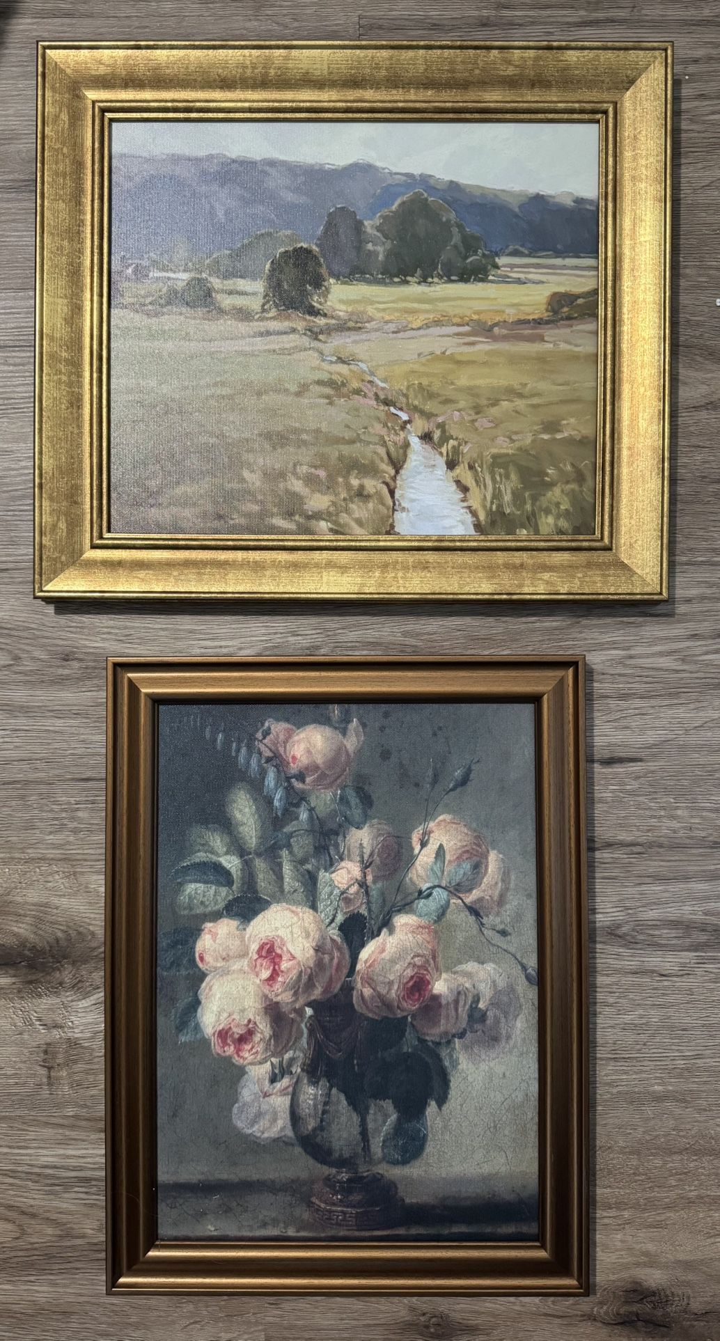 Antique Floral Painting 12” X 18” & 16” X 14”