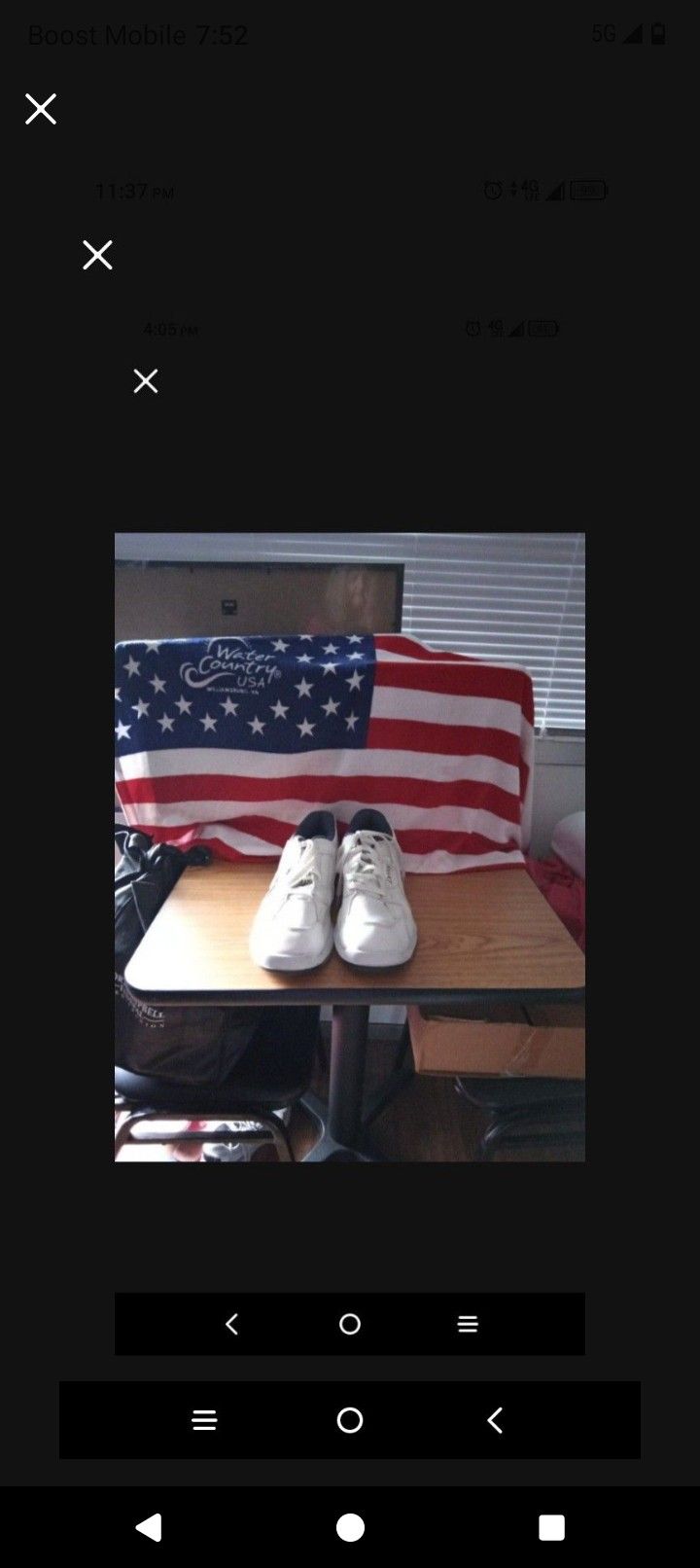 Mens Dexter White Blue Bowling Shoes