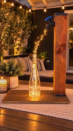 The Floating Glow — Handcrafted LED Faucet Light Sculpture