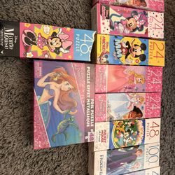 A Collection Of Puzzles, Disney Princesses, Mickey, Frozen…