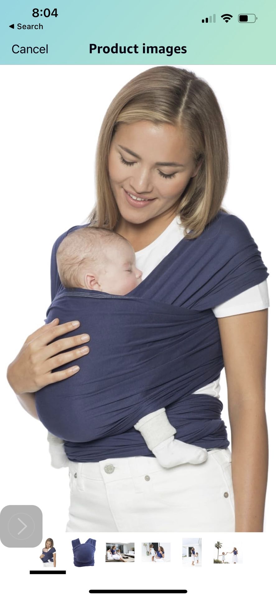 Ergobaby Aura Baby Carrier Wrap for Newborn to Toddler (8-25 Pounds)