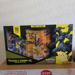 2021 Pokemon TCG Pikachu & Zekrom GX Tag Team Premium Collection Box NEW SEALED