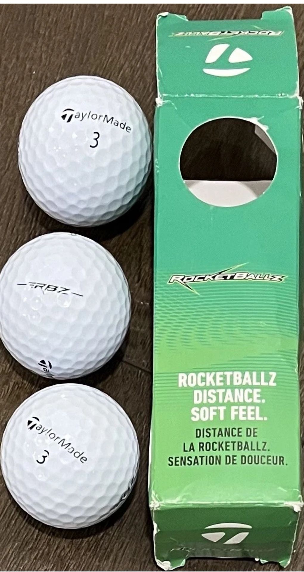 New TaylorMade RocketBallz Soft 60 Compression 3 Pack Golf Balls