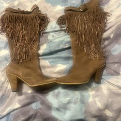 Naughty Monkey Fringed Heeled Boots
