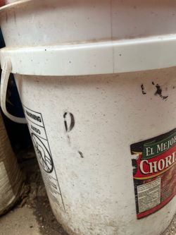 White Plastic Bucket Containers