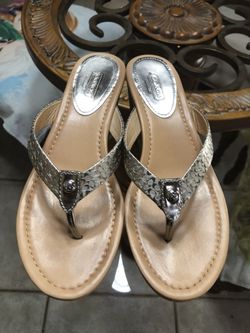 Coach Metallic Wedge Sandal