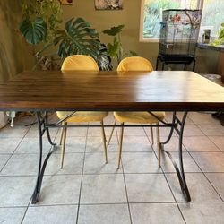 Beautiful Wood And Metal Table