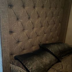 Used-Upholstered Bed With Storage