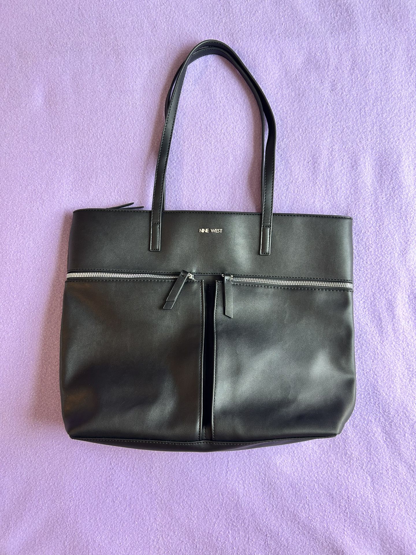Large black Nine West tote bag