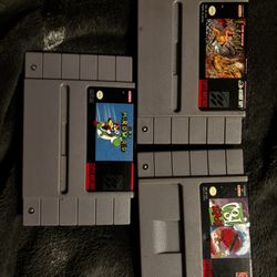 3 Snes Games $15 Each Or $40 For All