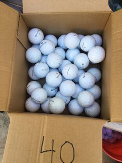 Box  of 40 Taylormade TP5 and TP5X golf balls all in great clean playable condition, not water balls.