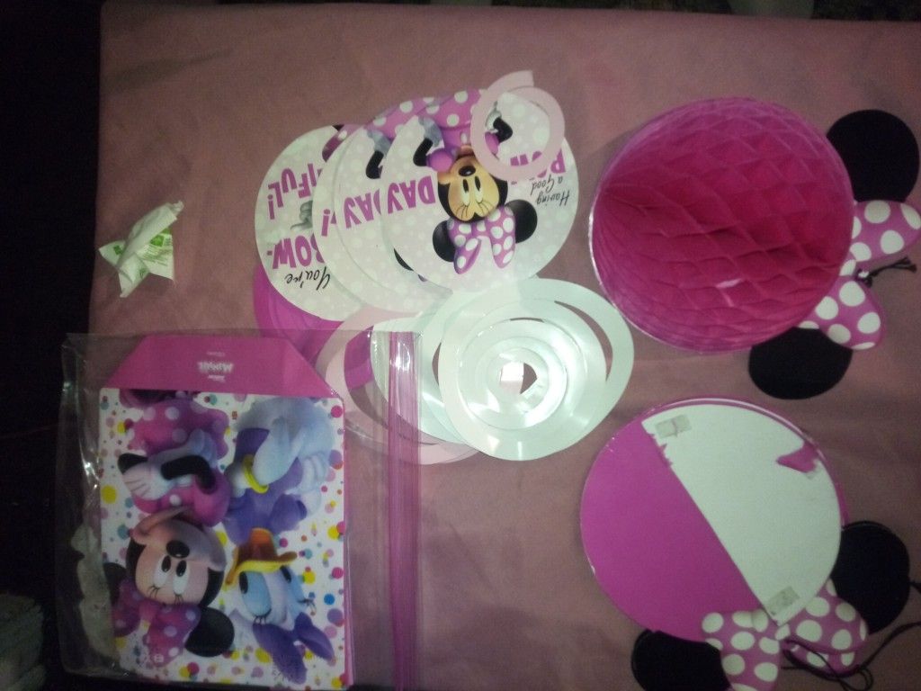Bday Decorations ,unicorn Minnie Mouse